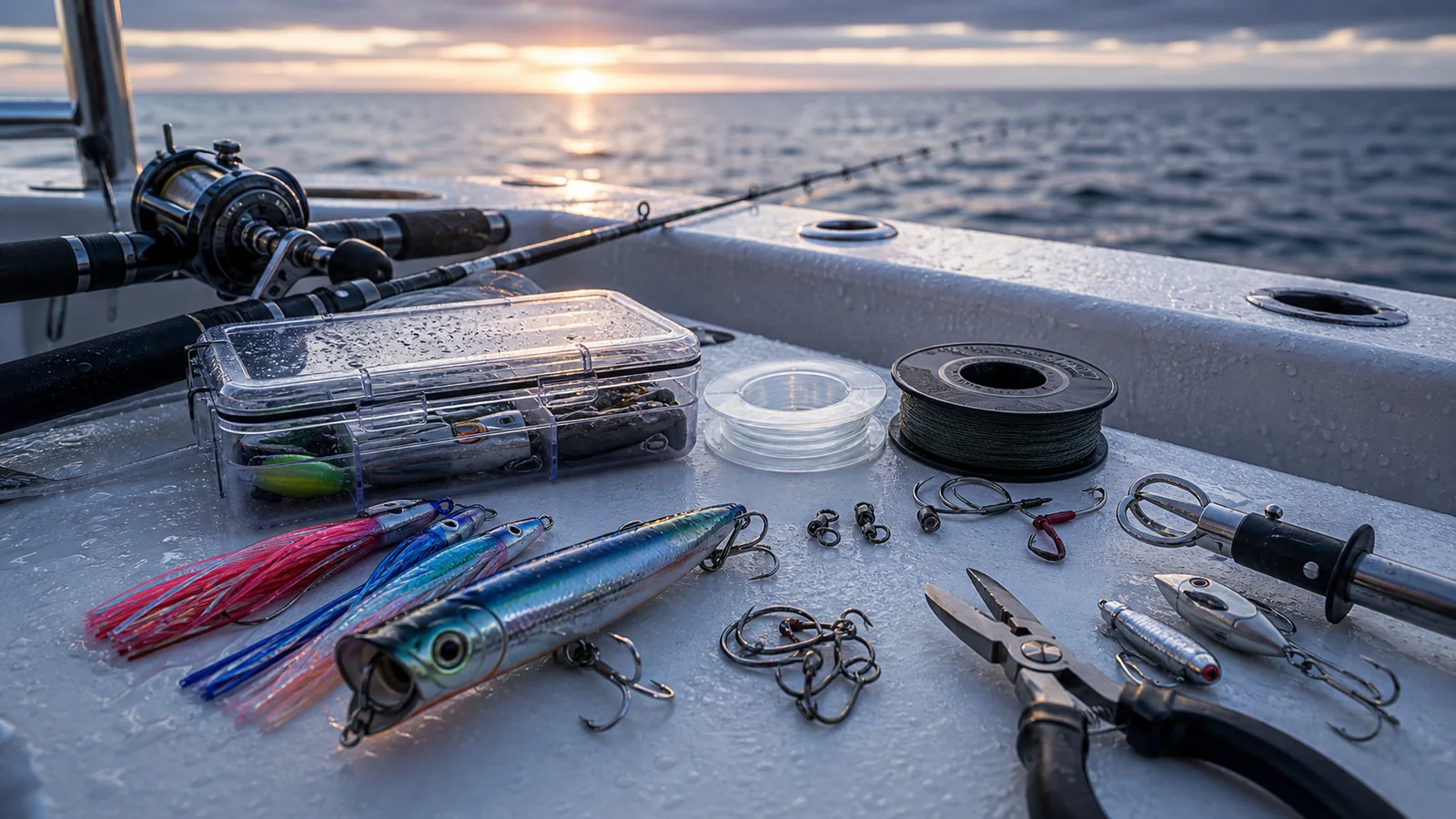 Fishing tackle and rigging collection